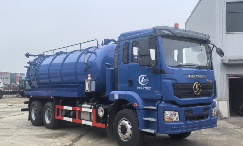 陕汽德龙后双桥吸污车